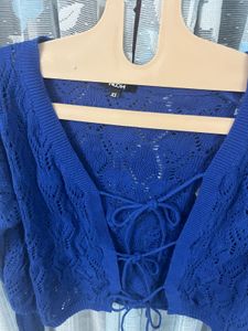 Blue Knit Cardigan