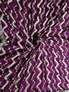 Women Purple Embroidered Viscose Suit Set