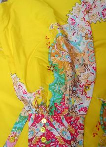 Yellow Printed Shirt Dress