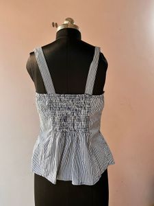 Stripped Peplum Top