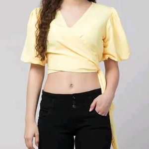 Women Wrap Crop Top