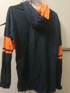 Black &amp; Orange Hoodie for Men