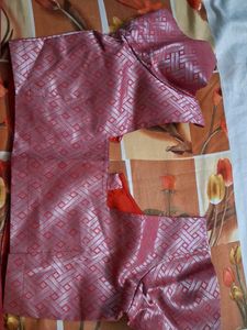 Elegant Red &amp; Silver Saree