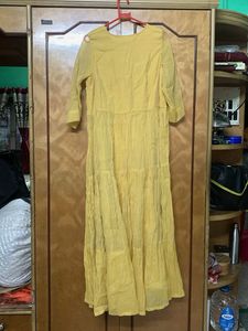Yellow Embellished Long Gown