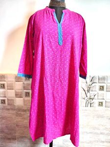 Pink Printed Kurta Size Large/ XL Siz