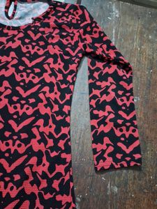 Full Sleeve Red Black Top