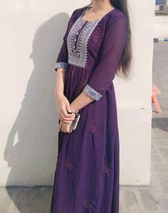 Elegant Embroidered Kurti Dress