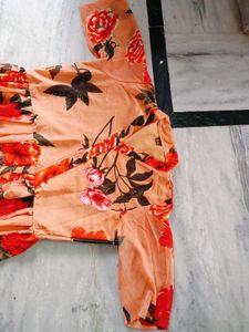 Flowery Pattern Dress