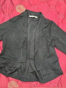 Elegant Black Open Front Shrug