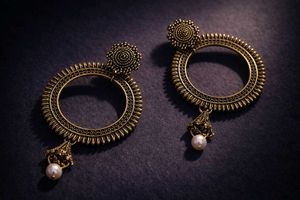 Elegant Antique Gold Earrings