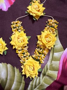 Bridal Haldi Yellow Floral Set