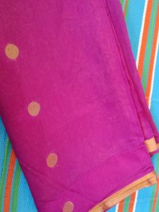 Magenta Cotton Saree