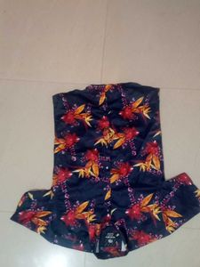 Floral Print Short Sleeve Shirt
