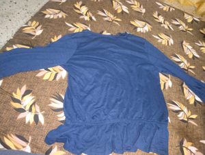 Blue Peplum Top