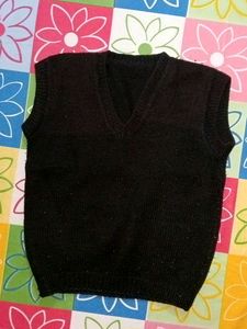 Handmade By Wool Brownish Black Sweater For Kids
