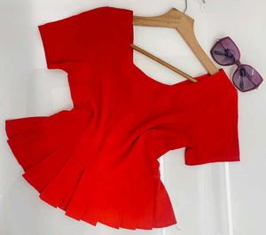 Red Peplum Top