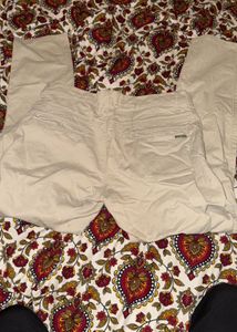 Khaki Straight Leg Casual Pants
