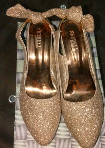 Glitter Heels with Bow