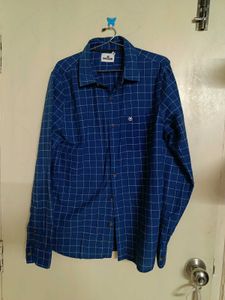 Check Blue Shirt For Men