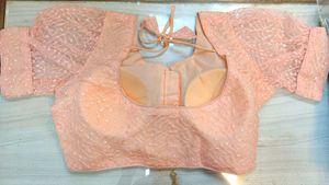 Peach Embroidered Blouse