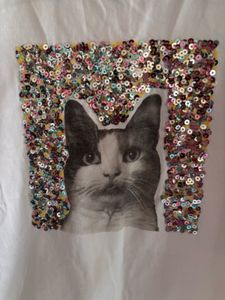 Cat Sequins Tshirt