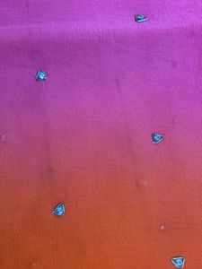 Orange - Pink Designer Saree With Blouse