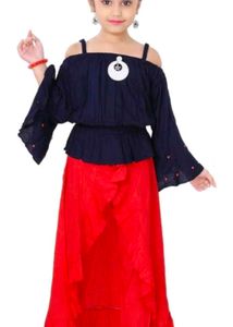 Girls Maxi/ Full Length Dress Top And Skirt