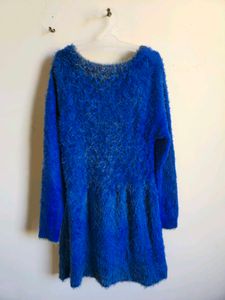 Fuzzy Blue Button-Down top/dress