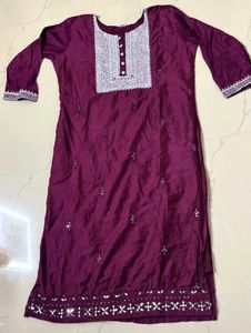 Elegant Purple Kurta Set