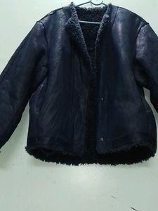 blue Sherpa-Lined Jacket