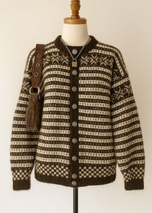 Vintage Patterned Cardigan