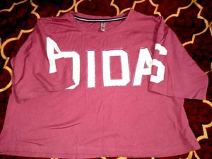 Printer Ti Shirt Crop Top
