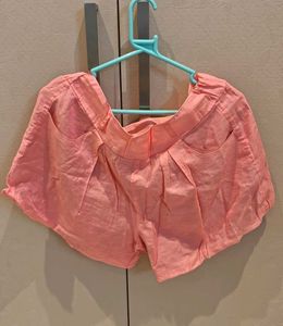 Peach Casual Women's Shorts