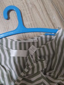 Top With Striped Pattern, Flared Sleeve