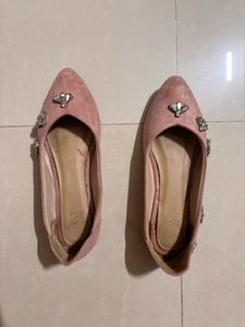 Pink Embellished Ballerinas