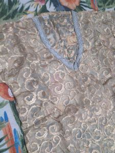 Gold Embellished Kurti Top
