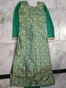 Emerald Green &amp; Gold Dress