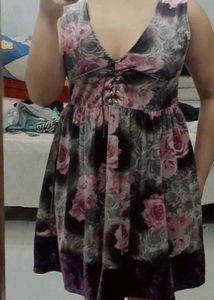 Velvet Cute &amp; Rich Print Mini Dress