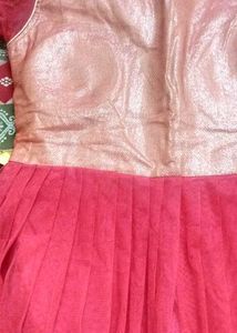 Pink Embroidered Anarkali Dress Length 50