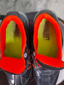 Black 🖤 And Orange 🧡 Sports Shoes For Boys