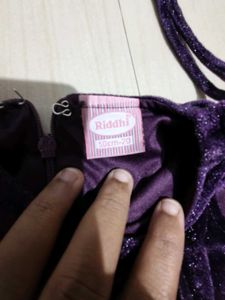 Cute Purple Velvet Dress