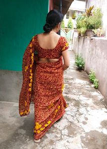 Beautiful Rose Work Saree🌹with Blouse