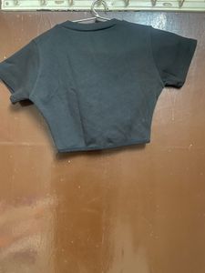 Solid Black Crop Top
