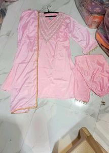 Elegant Pink Kurta 3 pscSet (s-xl)