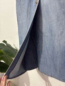 Denim Wrap Style Skirt