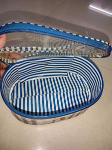 Checked &amp; Striped Cosmetic Bag