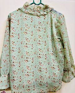 Pista Green Women Floral Top