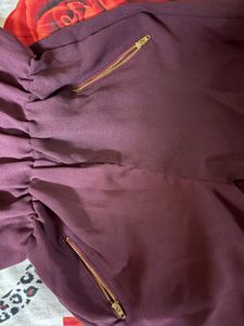 Cute Maroon Playsuit