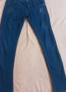 Sparkly Dark Navy Girls Jeans