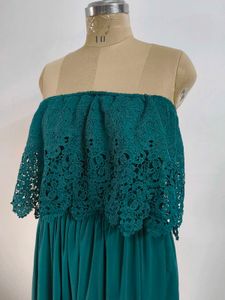 Green Lace Overlay Gown